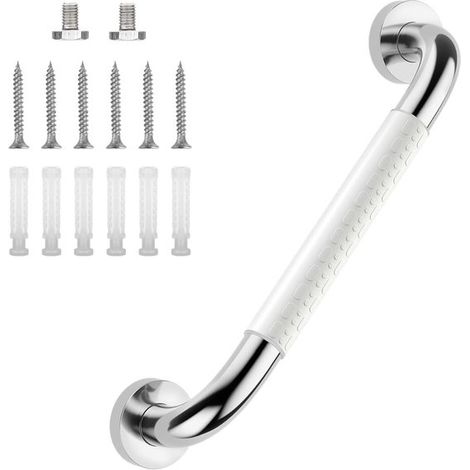Soporte de pared,Barra de apoyo de pared para baño,Barra de apoyo antideslizante de acero inoxidable de 50 cm para baño (1/2)