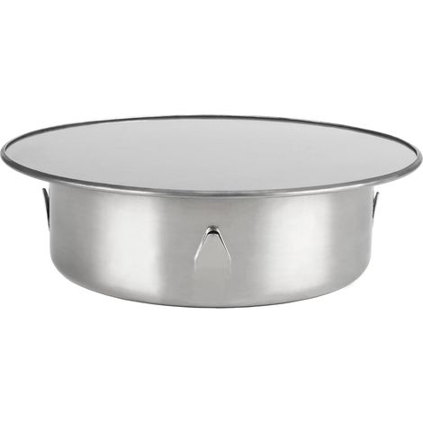 Bouchon Cheminée Acier Inoxydable - 1 Pièce - Métal Ignifuge - Étanchéité Fumée Et Anti-Rongeurs - Pour Tuyau Poêle 120-125 Mm - Argent (1/5)