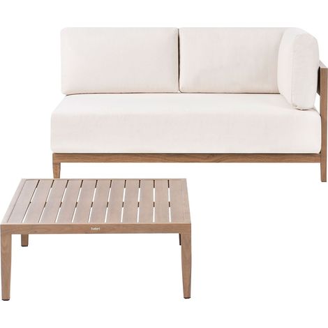 Gartensofa mit Tisch 2-Sitzer SAMPIERI Metall Braun