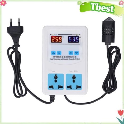 Tbest contrôleur numérique d'humidité de la température Contrôleur d'humidité de la température-20 bricolage thermostat Prise UE (1/5)