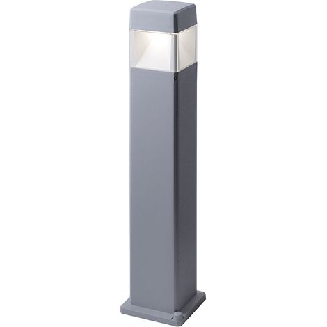 Elisa straßenlampe 1xgx53 10w mit druckknopf cct (3 farben) ip55 l.12,6xb.12,6xh.12,6xh.80cm grau harz