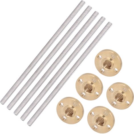 Écrou en Laiton T8x8 de Haute Précision, 5 Pièces pour Vis Mère Trapézoïdale Imprimante 3D (1/5)