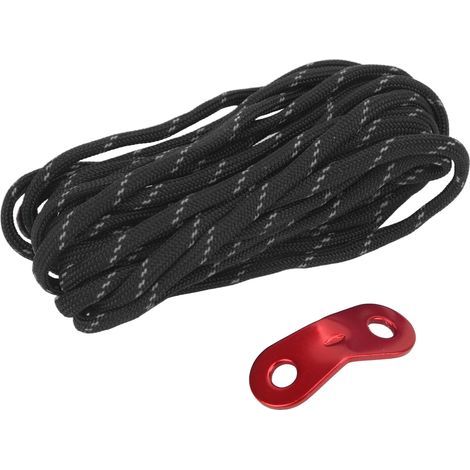 Corde de Tente Anti-Vent Réfléchissante Renforcée avec Boucle en Aluminium pour Camping, Randonnée et Extérieur (1/5)