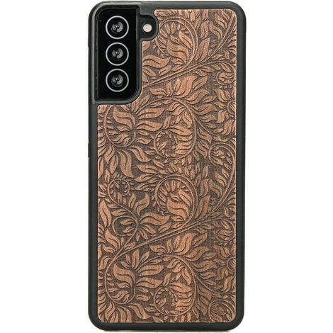 Coque en bois motif feuilles de pommier pour Samsung Galaxy S21 Plus (1/3)
