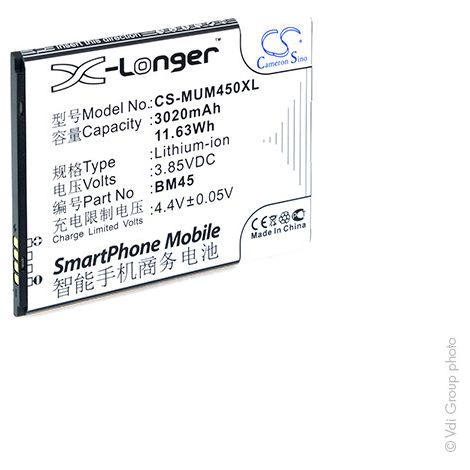 NX - Batterie téléphone, smartphone, GSM pour Xiaomi 3.85V 3020mAh - BM45
