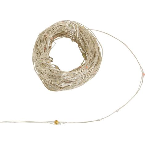 Stringa luminosa solare da esterno 300 led multicolore l.30m rame - Feeric lights & christmas