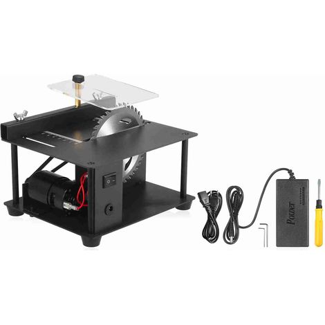 [JAMAIS UTILISÉ]Scie de table multifonctionnelle 110-240 V, mini scie de bureau, machine de coupe électrique avec lame de scie, vitesse réglable, profondeur de coupe de 35 mm pour la découpe du bois,  (1/3)
