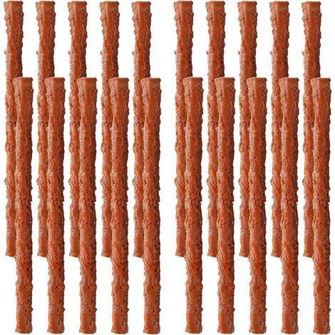20 Pièces Mèche pneu,Colle meche pneu,Mèche reparation pneu voiture, Kit Réparation Pneu Voiture,Bandes de Réparation de Pneu pour Voiture,Moto,Camionnette (1/5)