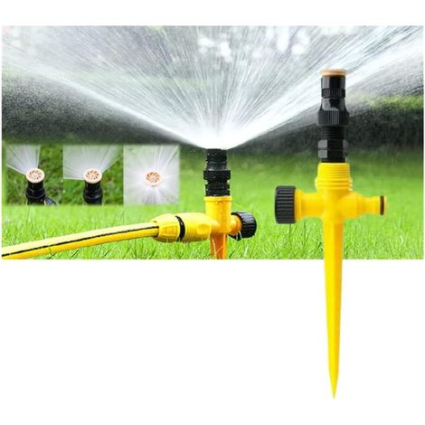 ZOLGINAH Systéme D'irrigation Automatique rotation 360°, Arroseur de Pelouse de Jardin, arroseur de jardin réglable multifonction pour pelouses de jardin (3 piéces) (1/5)