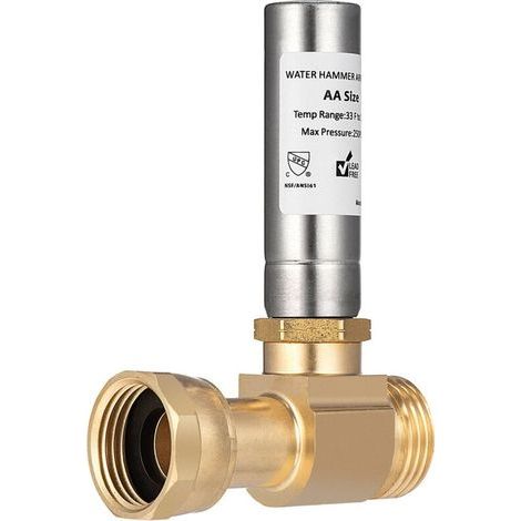 Éliminateur de Coups de Bélier en Acier Inoxydable S-241 pour Machines à Laver, Joint Rotatif de 3/4 Pouces