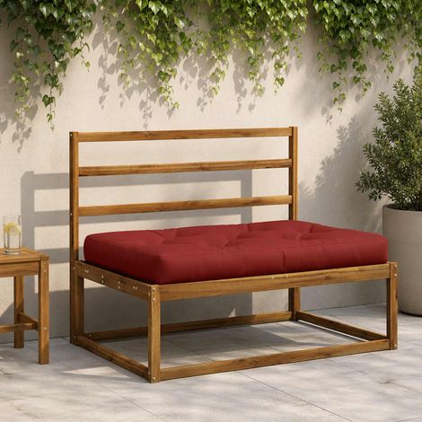 vidaXL Cojín para Pallet VIANEN 100% Poliéster Rojo 120 x 60 x 12 cm (1/5)