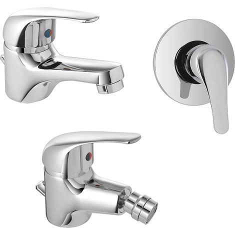 Set rubinetti lavabo bidet e doccia incasso con scarico automatico Kant (1/5)