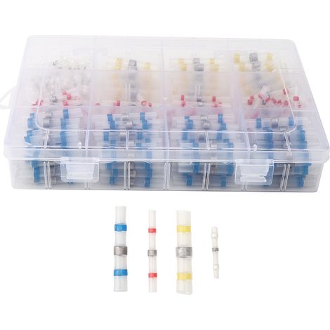 Lot de 300 manchons de soudure étanches pour connecteurs de câbles, kit de scellement électronique waterproof. (1/5)
