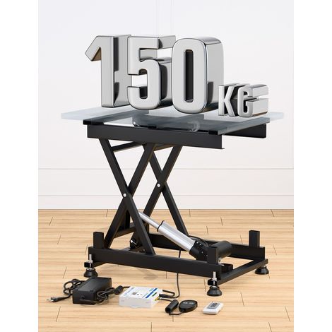 Table élévateur électrique à cisaillement 150kg pour laboratoire atelier automobile hauteur réglable 210-580mm alimentation AC 100-240V et DC 24-30V (1/5)