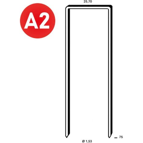 3 300 Agrafes Galvanisées Résinées Wd-75 - 25.7x75x1.53 mm - D-Work