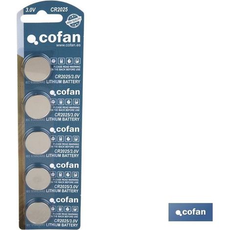 Piles bouton modèle lithium « CR2016 » 3V (Blister de 5 unités)