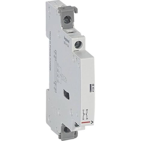 Ausiliario per contattori 2 moduli. 25 A contatto ausiliario inverter 250V5 A -NC + NA LEGRAND 412430