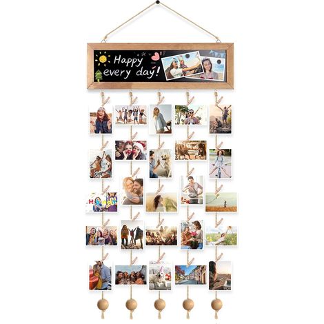 Pele Mele Photo Mural, Porte Photo Mural mit 30 Holzklammern (1/5)