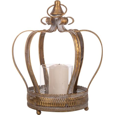 Portavelas de metal dorado 24x21.5x30 (1/5)