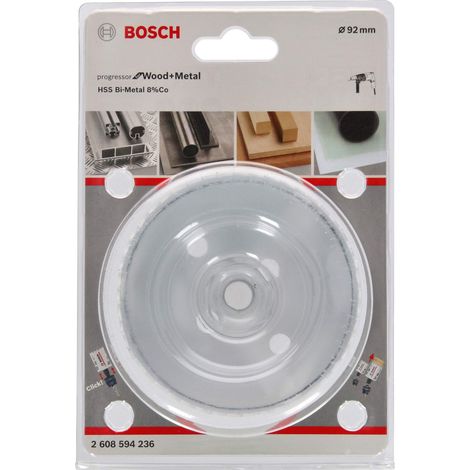 Bosch Professional 2608594236 Sega a Tazza for Wood & Metal, Legno e Metallo, Accessorio per Foratrice, Ø 92 mm