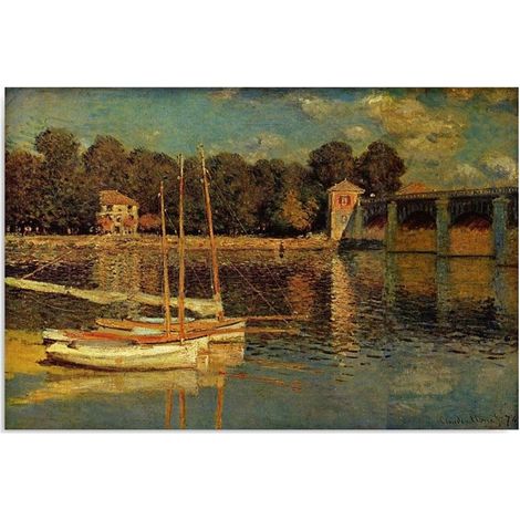Cadre déco REPRODUCTION Pont près d'Argenteuil C.Monet 60x40 (1/5)