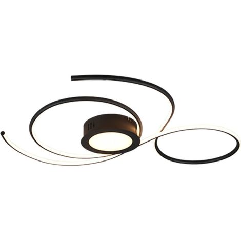 Plafonnier moderne LED JIVE noir Trio 48W variable (1/5)