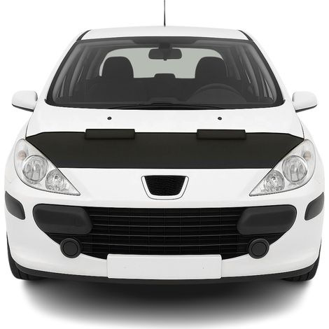 Protège Capot compatible avec Peugeot 307 2001–2008, Bra de Capot Protection, Noir (1/5)