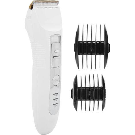 Tondeuse à cheveux rechargeable pour homme, usage domestique, prise standard américaine 100-240V T9 (blanche) (1/5)
