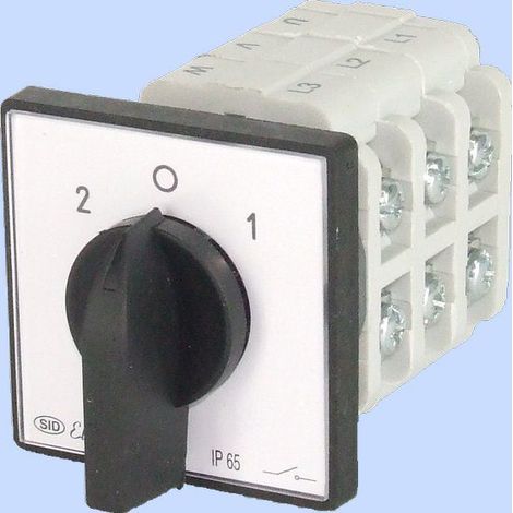 Schalter elektromet 2-0-1 3 Pole 25A IP65 (1/2)