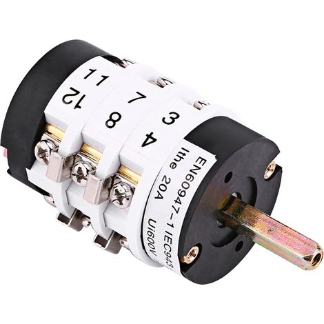 Contacteur 220V/380V 20A inverseur pour démonte-pneu métal, moteur marche avant/arrière (1/5)