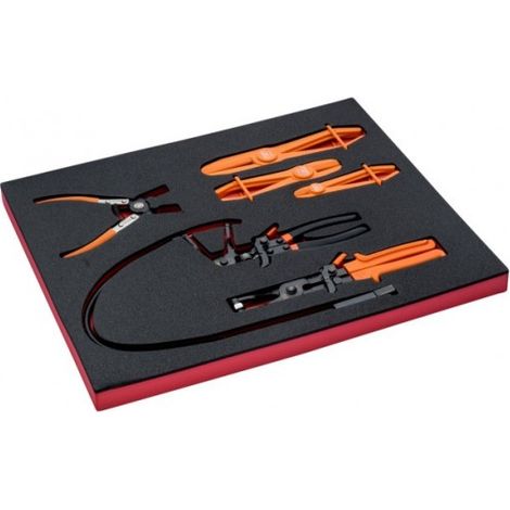 BAHCO - Jeu de pinces à collier, module mousse 3/3 Fit&Go - 6 pcs