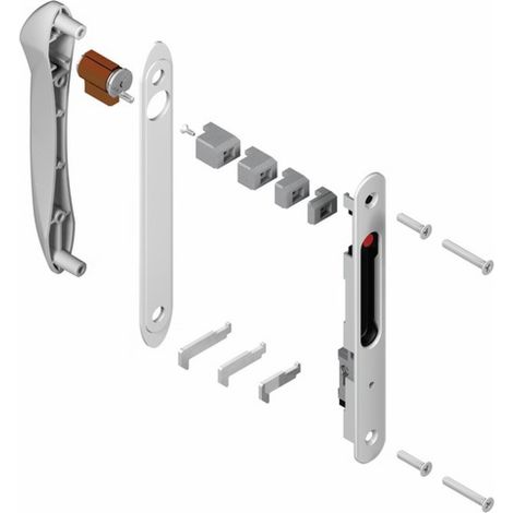 Fermeture coquille encastrée pour baie coulissante alu - Kit - Silene 8299 (1/2)