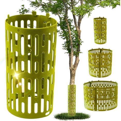 Protection du Tronc d'arbre Extensible 12 pièces (20 x 33cm) Contre Les morsures de gibier et Les Robots tondeuses, Protection Contre Les morsures, Les Animaux Sauvages résistante aux UV (1/5)