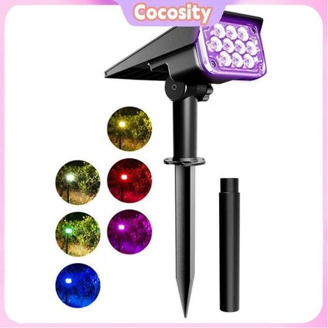 Cocosity Lumière solaire -- 3W Lampe Solaire Murale LED Lumière Détecteur Capteur Jardin piscine borne 20 lumières-lumière blanche (1/5)