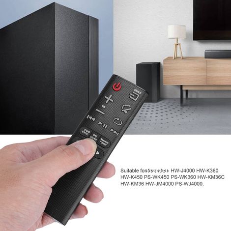 Mando a distancia de repuesto AH59-02733B para altavoces Samsung HW-J4000, HW-K360 y HW-K450 (negro)