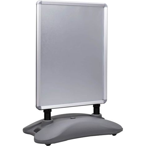 vidaXL Soporte para carteles A1 base de agua aleación de aluminio gris (1/5)