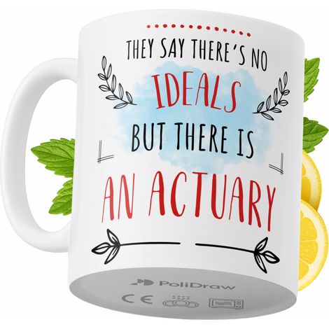 Lustige Kaffeetasse mit witzigem Textdesign für Aktuare – ideal für Geburtstage, Namenstage und Feiertage. Hochwertige Tasse für besondere Anlässe, ob im Büro oder zu Hause. Farbe: Weiß, 330 ml. (1/5)
