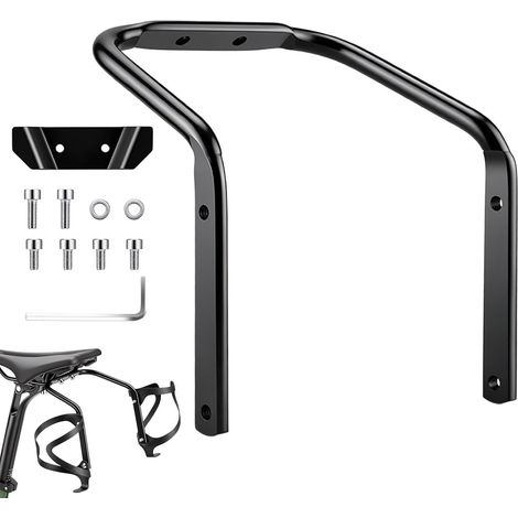 Support de Sacoche de Selle pour la Bicyclette Adaptateur de Montage Porte-bidon pour bicyclette Pour Utilisation Extérieure VTT Cyclotourisme Randonnée Vélo R (1/5)