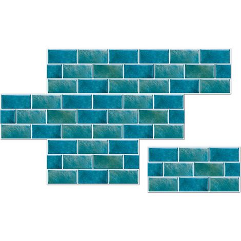 Sticker Carrelage - Autocollant PVC Imperméable 15 x 30 cm - Pour Cuisine Salle De Bain Mural - 6 Pièces (1/5)
