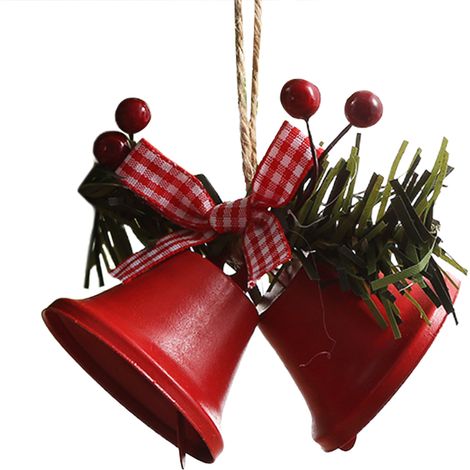Eosnow Metallhorn-Glocken-Weihnachtsbaumschmuck, langlebig, schöne hängende Anhänger für Hochzeitstag, Party
