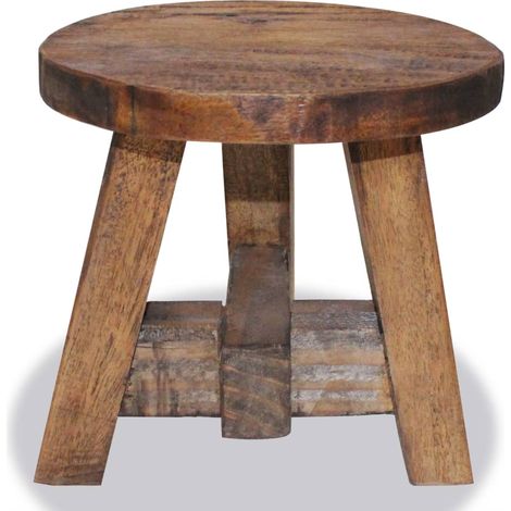 Tabouret bois d'acajou massif