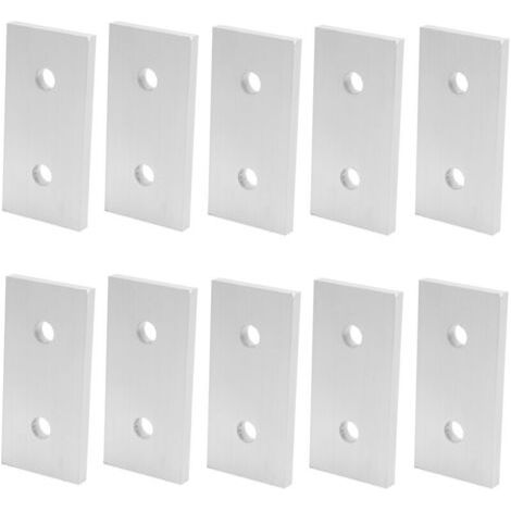 10 Stück perforierte flache Montageplatten, gerade flache Montageplatten, flache Montagehalterungsverbinder (4040-2 Löcher 18 x 40 mm) FLITI (1/4)