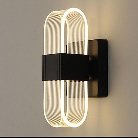 Lampe Murale à LED en Acrylique Moderne, des Lampes murales intérieures à LED, des lumières Nocturnes au Chevet, 3 Couleurs d'éclairage de Mur ajusté, pour Le Couloir du Salon de la Chambre, (1/5)