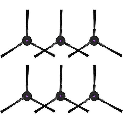 Lot de 6 brosses latérales pour balayeuse Cecotec Conga X70 : accessoires pour le nettoyage des coins et des bords difficiles d'accès (1/5)