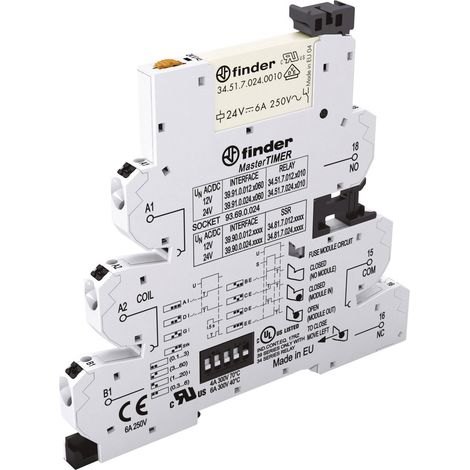 Finder 39.91.0.024.0060 Koppelrelais 24 V/DC, 24 V/AC 6 A 1 Wechsler 1 St.