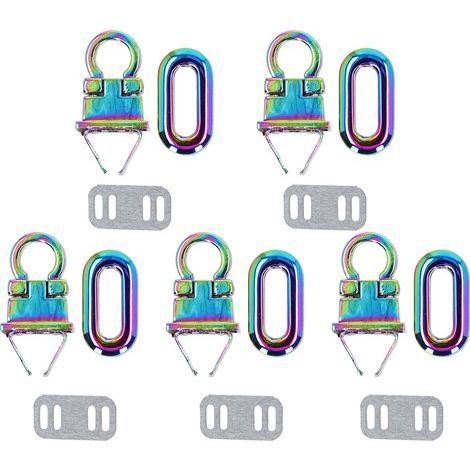 5 Pièces Cadenas à Coque Alliage Zinc Coloré Oval avec Verrouillage Flip pour Valises (1/5)