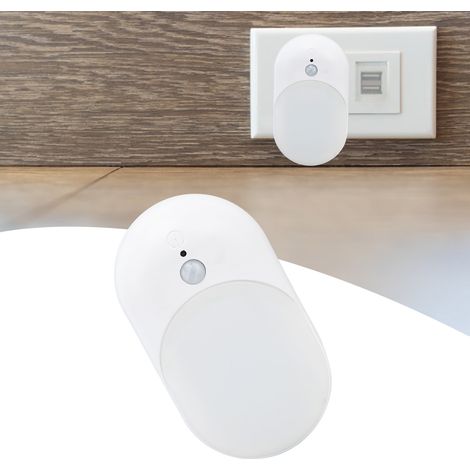 Veilleuse LED à détecteur infrarouge, veilleuse à détecteur de présence humaine, veilleuse à intensité variable avec minuterie et télécommande, convient aux salles de bains, couloirs, cuisines, garage (1/5)