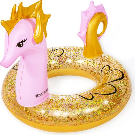 CIAMBELLA GONFIABILE CAV.MAR.GLITTER BESTWAY-36305 115X104 CM (1/5)