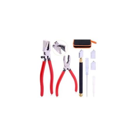 Professionelles Glasschneidwerkzeug-Set mit Gummispitzen für Glas, Fliesen, Spiegel, Mosaike, präzise Schnitte - Crezuo