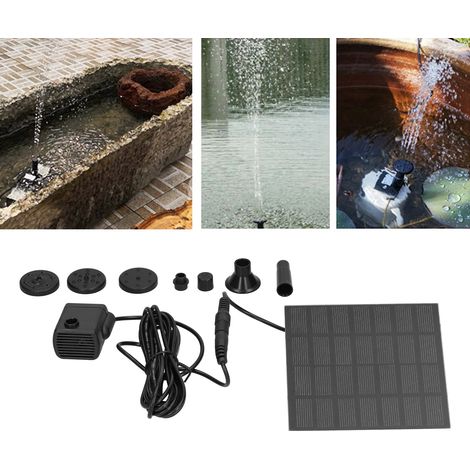 Solarbetriebene Schwimmbrunnen, solarbetriebene Wasserspiele für den Außenbereich, Gartenbrunnen (1/5)